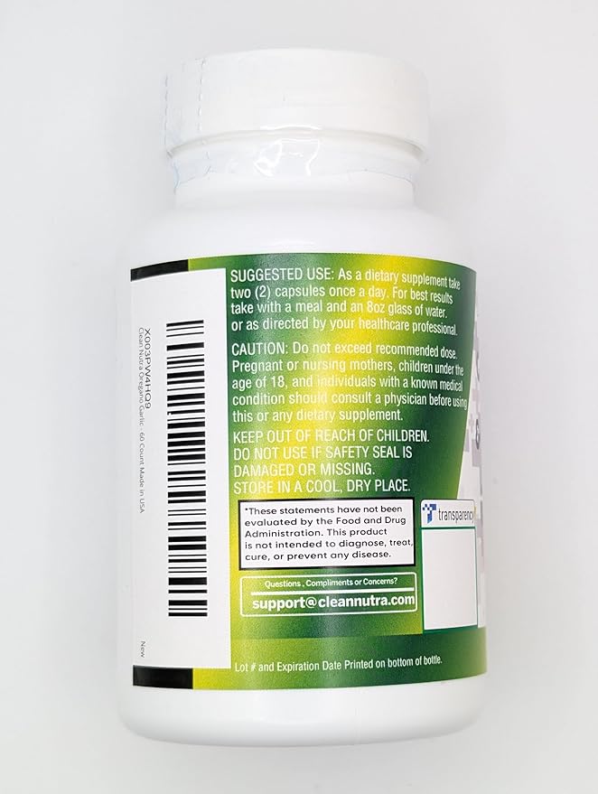 Clean Nutraceuticals Oregano Oil Garlic Extract Olive Leaf Black Seed Oil - Immune Support & Digestive Health Supplement for Women and Men with Vitamin D3 & Zinc - 1Pack