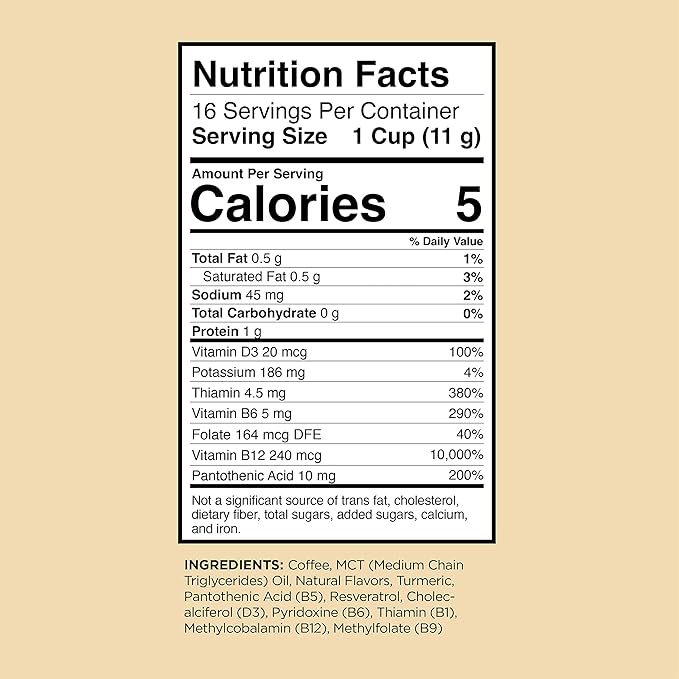 Genius Vanilla Keto Coffee Pods by VitaCup w/MCT Oil, Turmeric, B Vitamins, & D3 for Energy & Focus in Recyclable Single Serve Pod Compatible with K-Cup Brewers Including Keurig 2.0, 64 CT