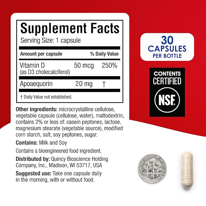 Prevagen Extra Strength - 90 Capsules (3-Pack of 30 Pills) | Prevagen for Your Brain | Prevagen Extra Strength Capsules - Brain Supplement with 20mg of Apoaequorin Plus Vitamin D3