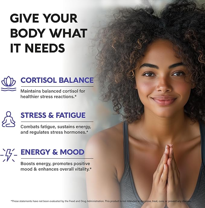 Cortisol Supplement - 11-in-1 Hormone Balance 600 mg 60 Capsules, 2 Month
