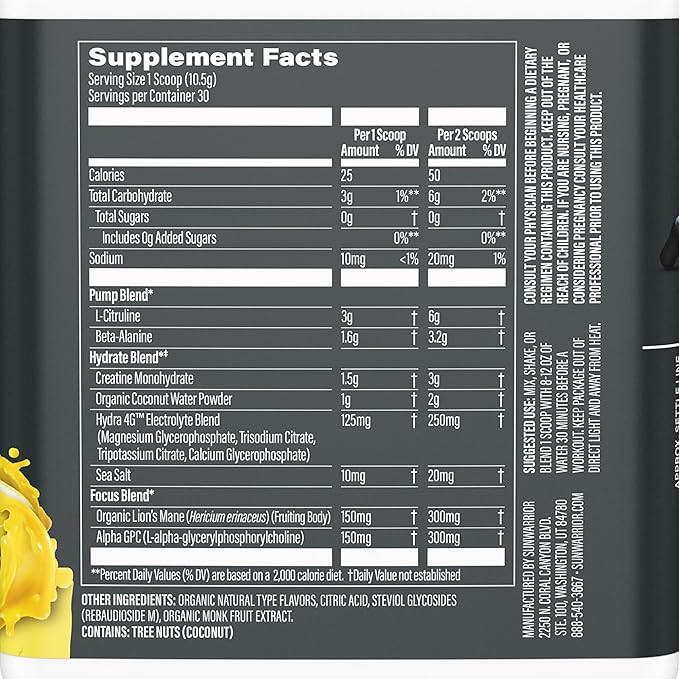 Pre Workout Powder Energy Drink Non-Stim 30 Serving
