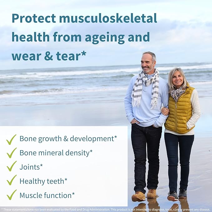 High Absorption Algae Calcium & Magnesium K2 & D3, Non-GMO 6 x 60 Tablets,