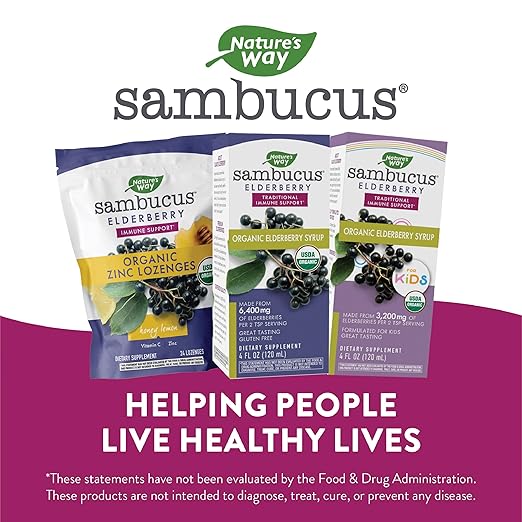 Nature's Way USDA Organic Sambucus Elderberry 4 Ounce