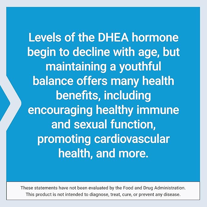 Life Extension DHEA 25 mg – Supplement for Hormone Balance, Immune Support, Sexual Health, Bone & Cardiovascular Health and Anti-Aging and Mood Support – Gluten-Free, Non-GMO – 100 Capsules