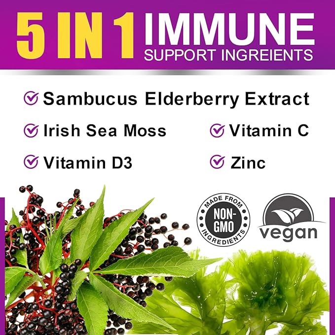 Elderberry Gummies & Irish Sea Moss, D3, Multivitamin