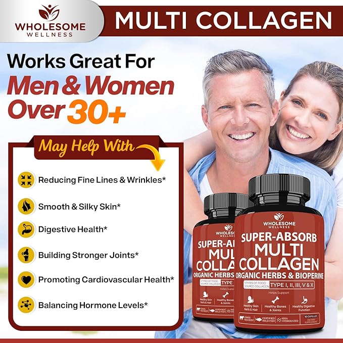 Super-Absorb Multi Collagen Pills (Type I (90 Capsules)