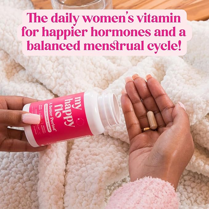 PMS Support Supplement for Women with Iron, PMS Relief Hormone Support for Women, 10-in-1 PMDD Supplements for Women | DIM & I3C Indole-3-Carbinol for Cramp Relief, Heavy Flow - 60 Caps