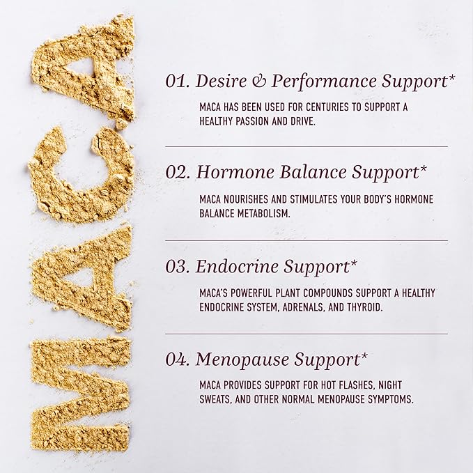 Maca Root Gummies with Natural Peach Flavor 200MG Extra 60 Gummies