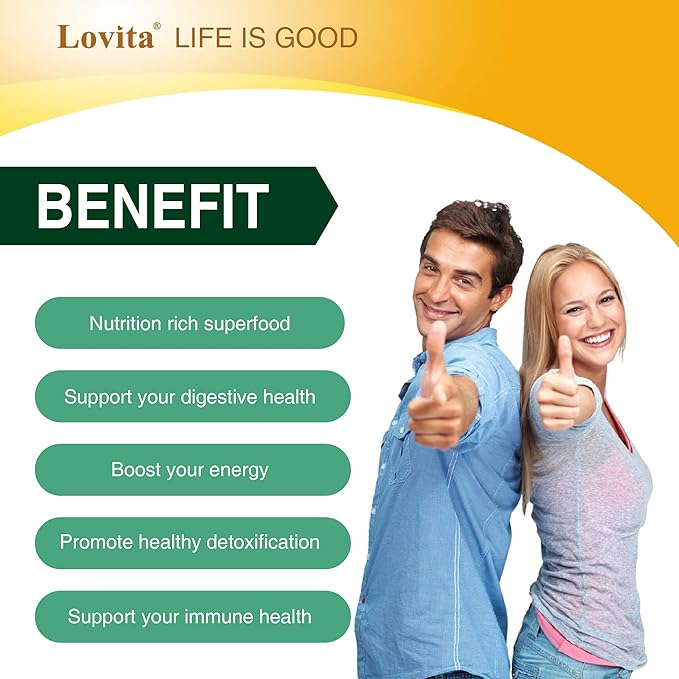 Lovita Organic Spirulina 1000mg per Tablet, 100% Vegan 90 Vegetarian 3)