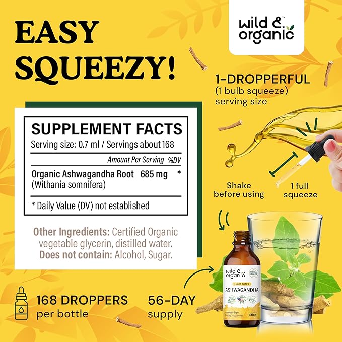Ashwagandha Drops - Mood Support Supplement 4 fl