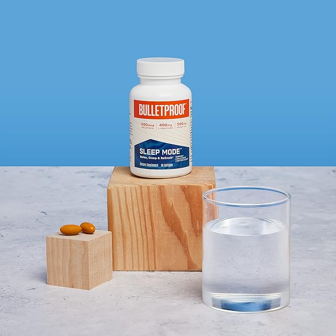 Bulletproof Sleep Mode Softgels, 60 Count, Supplement with Brain Octane C8 MCT Oil to Support Sleep
