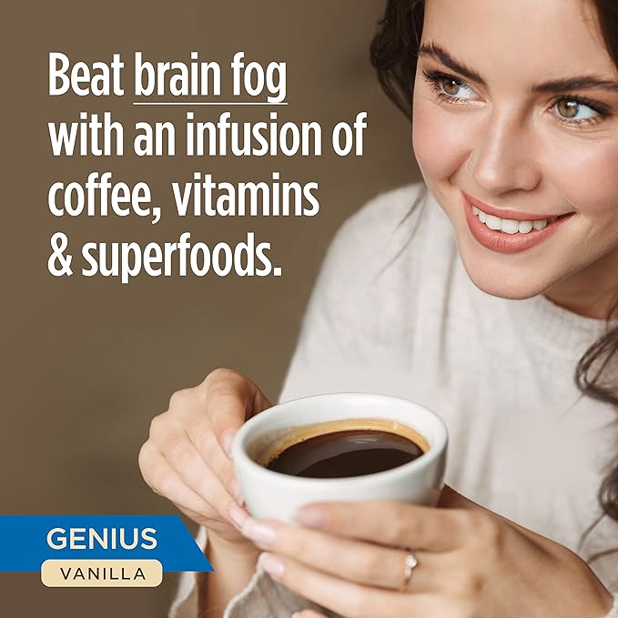 Genius Vanilla Keto Coffee Pods by VitaCup w/MCT Oil, Turmeric, B Vitamins, & D3 for Energy & Focus in Recyclable Single Serve Pod Compatible with K-Cup Brewers Including Keurig 2.0, 64 CT
