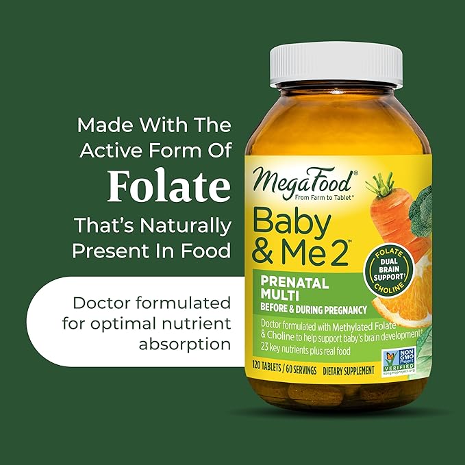 MegaFood Baby & Me 2 Prenatal 60 Tabs (30 Servings)
