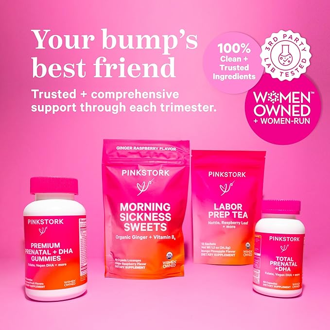 Pink Stork Premium Prenatal Gummy Vitamins 60 Vegan