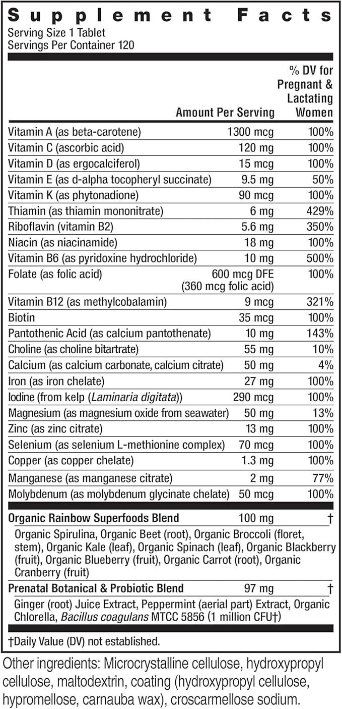 Rainbow Light High-Potency Prenatal One Multivitamin, 120 Count