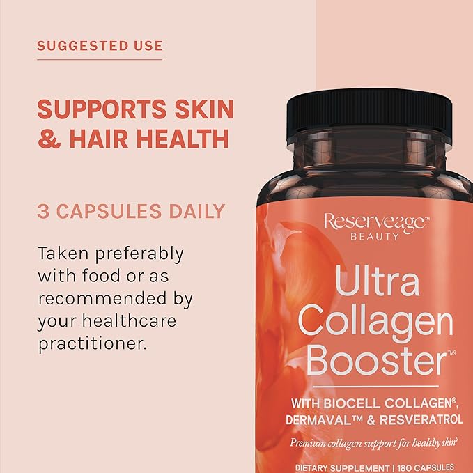 Reserveage, Ultra Collagen Booster, Skin Supplement, 180 Count