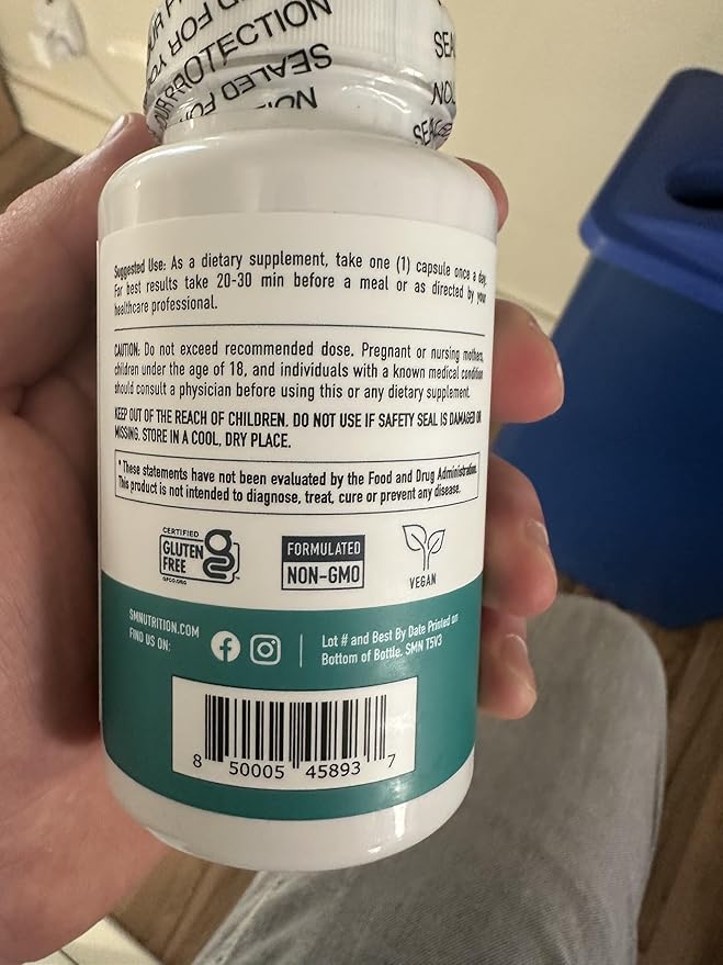 DIM Supplement 400MG Extra Strength | Hormone Balance for Men and Women | Menopause, Acne, Hot Flashes Relief, Prostate Support & Antioxidant Support | Soy-Free, Gluten-Free | SMNutrition | 90 Ct.