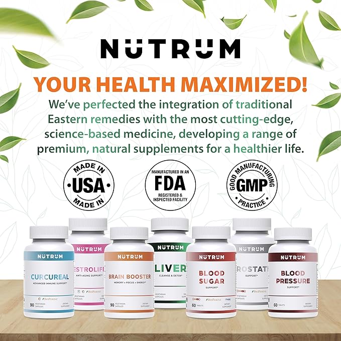Estrolife Anti-Aging Support for Women by Nutrum, Vegan Supplement for Long Lasting Female Hormonal Balance, Ovarian Function, Skin Hydration, Elasticity and Firmness, Menopause Relief, 60 Capsules