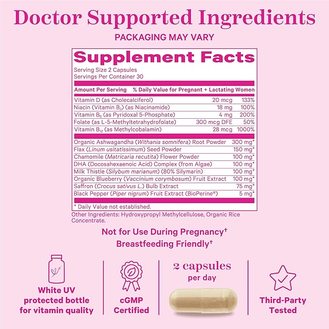 Pink Stork Postpartum Mood Support 60 Capsules