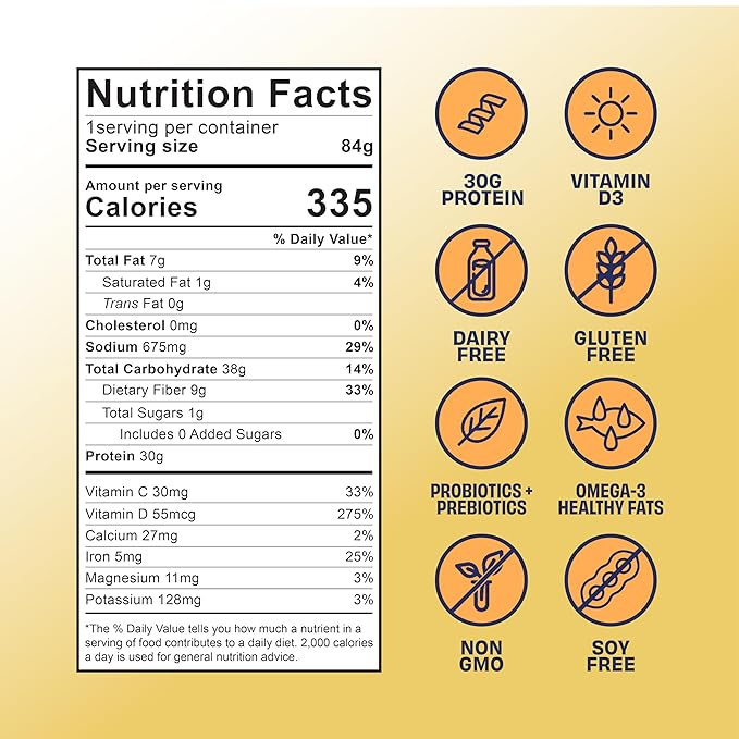 Kreatures of Habit Meal One | Overnight & Instant Superfood Protein Meal Replacement | Gluten Free, Dairy Free, 30g of Plant Based Protein, With No Added Sugar | Apple Cinnamon | Pack of 7