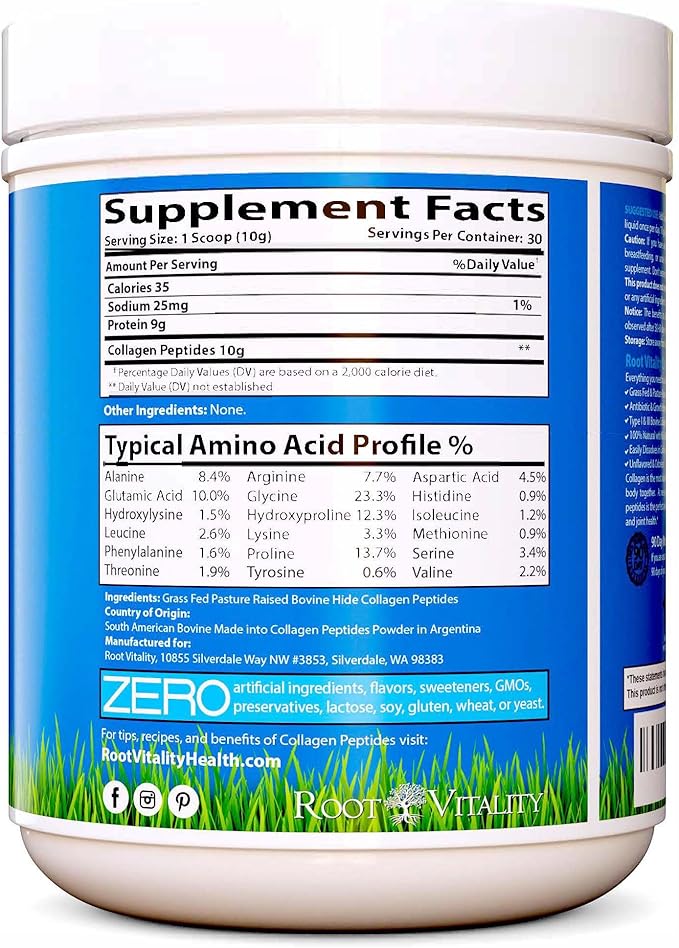 Root Vitality Collagen Peptides Powder (30 Servings)