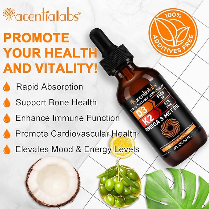 Liquid Vitamin D3 K2,Vitamin D Drops,Vitamin D3 K2,Liquid Vitamin D,Vitamin D Liquid,Organic Vitamin D,D3 K2 Vitamin Supplement,Vitamin D3 and K2,D3 K2 Vitamin Supplement(2pack)