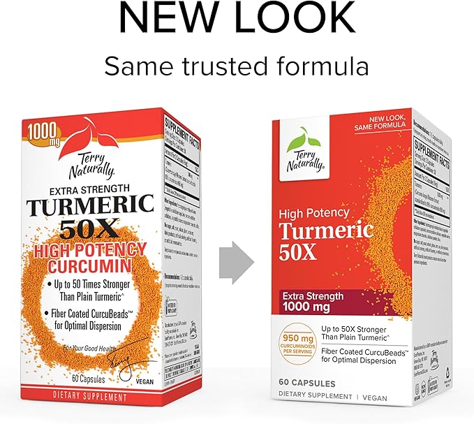 Terry Naturally Turmeric 50X 60 Capsules 30 Servings
