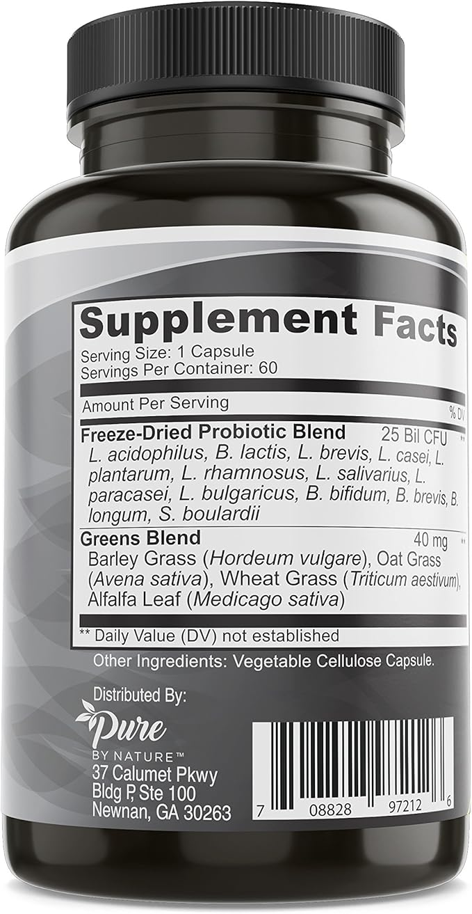Pure By Nature Shelf Stable Probiotics 60 Vegan