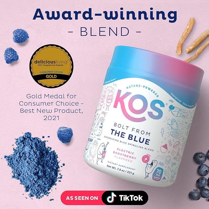 KOS Energizing Blue Spirulina Blend 28 Servings