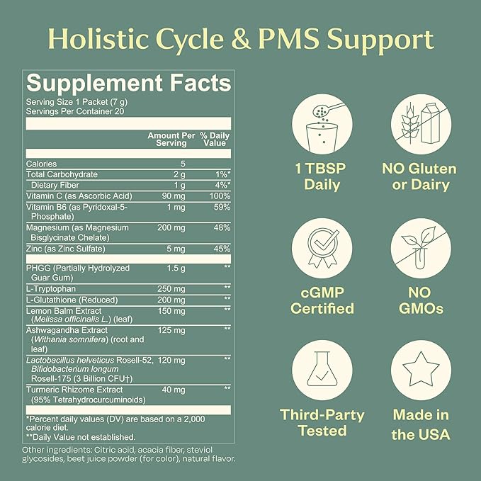 BOND Cycle Care - Hormone Balancing Prenatal Vitamins for Women - Supports PMS, Regular Menstrual Cycles, Mood Swings with Ashwagandha, Magnesium, Probiotics - Strawberry Drink Mix - 20 Travel Packs