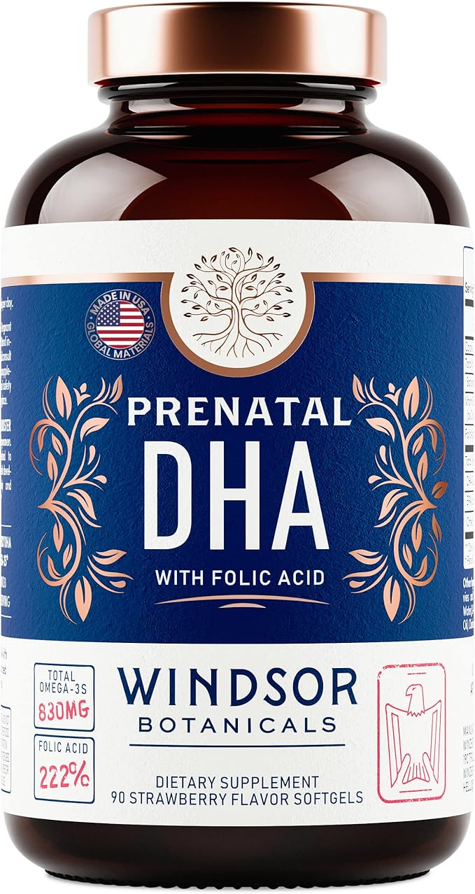 Prenatal Vitamins with DHA and Folic Acid Omega-3s D3 D3 Prenatal 90 Strawberry