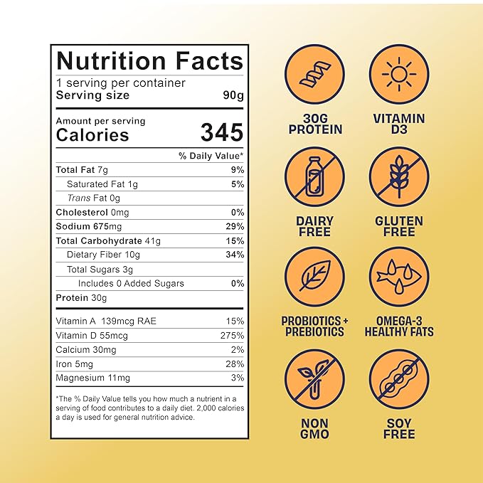 Kreatures of Habit Meal One | Overnight & Instant Superfood Protein Meal Replacement | Gluten Free, Dairy Free, 30g of Plant Based Protein, With No Added Sugar | Blueberry Banana | Pack of 7