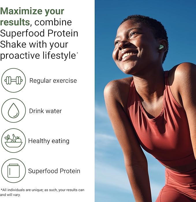 ACTIVATEDYOU Superfood Protein Shake -Vegan Plant 7 Mushroom (15 Servings)