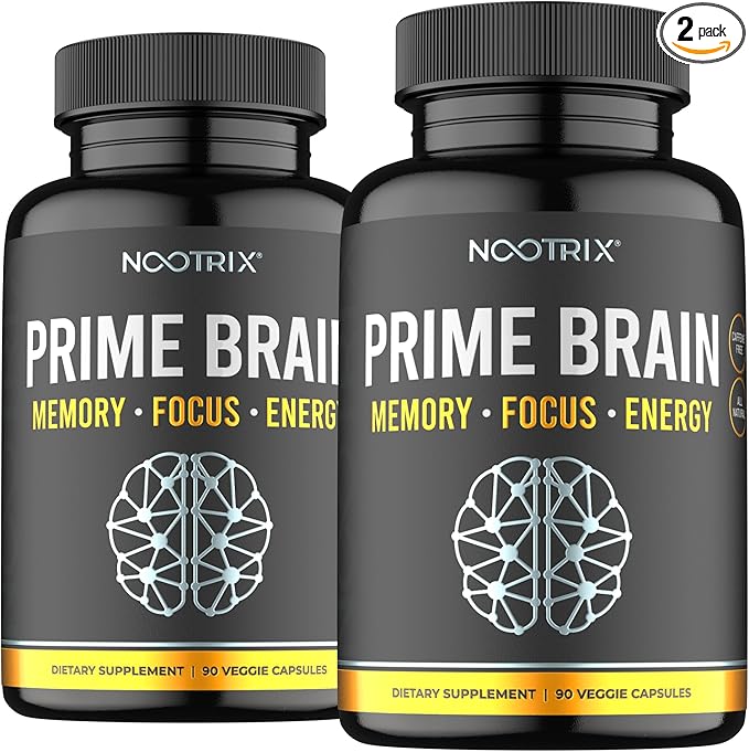 Prime Brain Supplement B12 & 180 Vegan