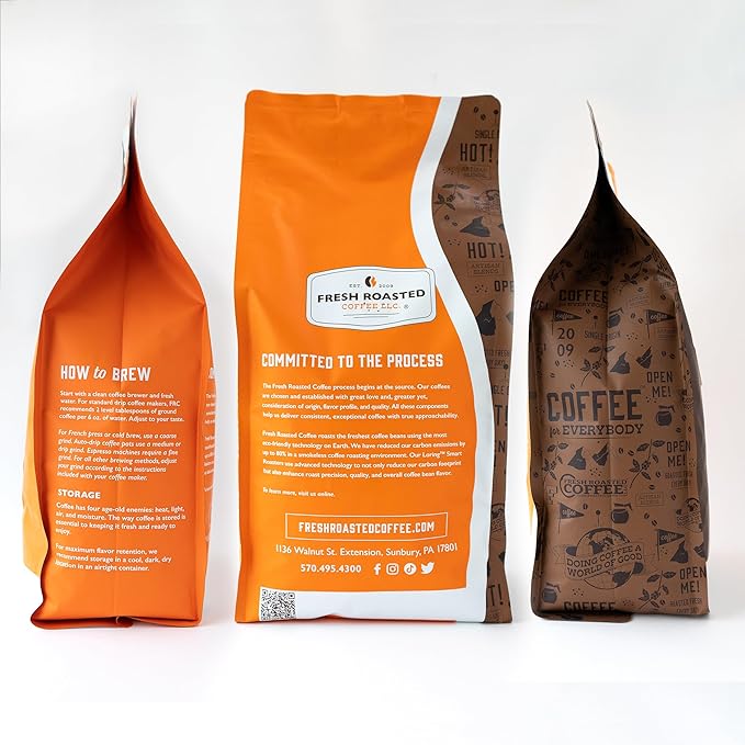 Fresh Roasted Coffee, Organic Papua New Guinea, 5 lb (80 oz), Medium Roast, Kosher, Whole Bean