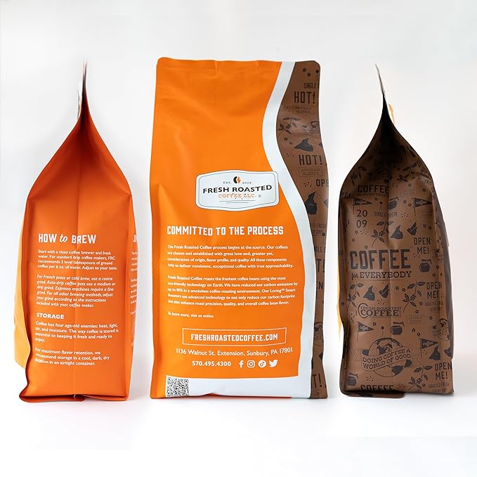 Fresh Roasted Coffee,100% Organic Sumatra | 5 lb (80 oz) | Single Origin | Medium Roast | RFA Kosher | Whole Bean