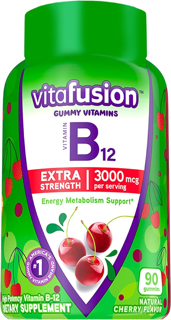 Vitafusion Vitamin B12 Gummy Vitamins 1 Brand, 90 and 60 Count