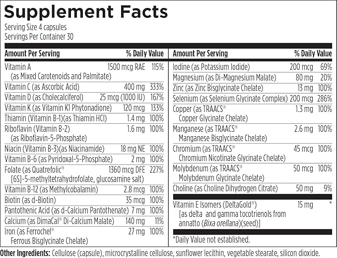 Designs for Health Prenatal Pro Methylated (120 Caps)