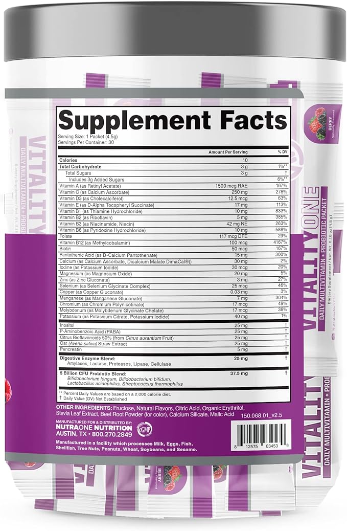 NutraOne VitalityOne on The Go (Berry)
