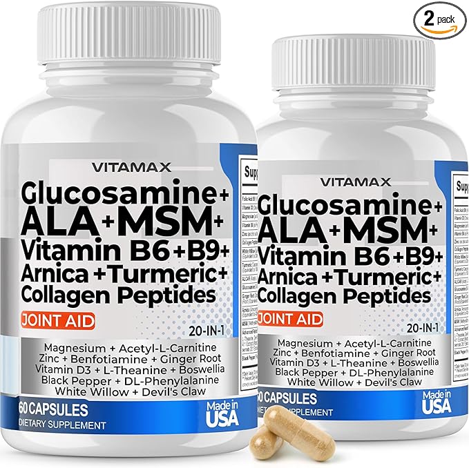 Glucosamine MSM Turmeric ALCAR Boswellia ALA 120ct
