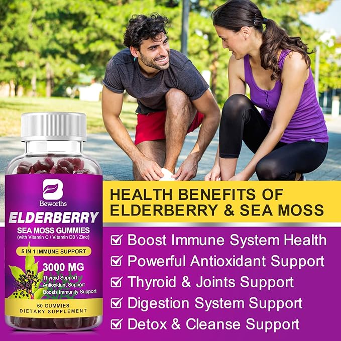 Elderberry Gummies & Irish Sea Moss, D3, Multivitamin