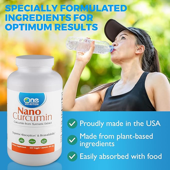 Nano Curcumin Capsule, 100 mg Turmeric 120 Veggie