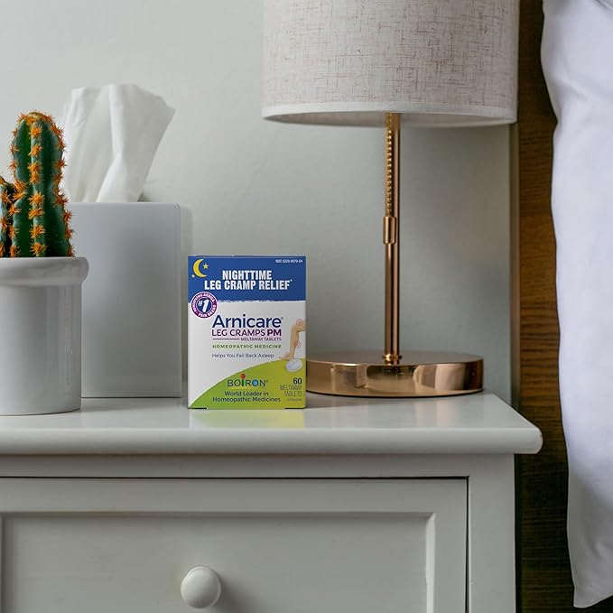 Boiron Arnicare Leg Cramps PM for Nighttime Relief from Cramping and Stiffness in Feet or Calves - 60 Tablets