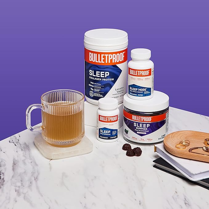 Bulletproof Sleep Mode Softgels, 60 Count, Supplement with Brain Octane C8 MCT Oil to Support Sleep