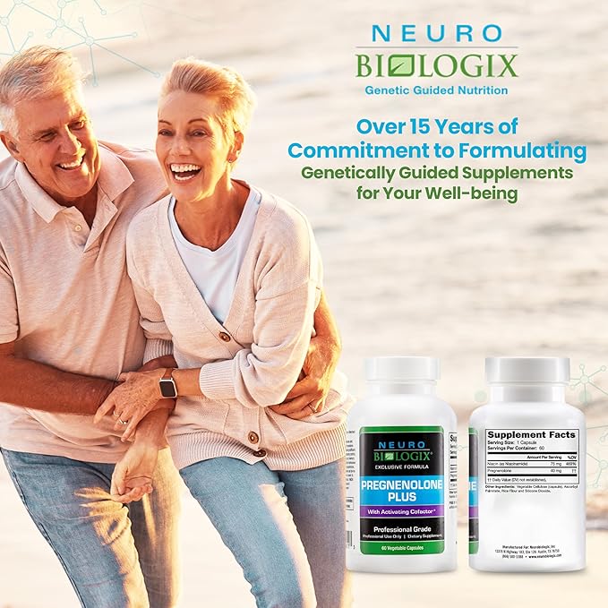 Pregnenolone Plus - Optimal Pregnenolone Supplement for Women to Support Energy, Mood & Mental Clarity - Promotes Mitochondrial Function & Hormone Balance with Niacinamide – 60 Vegetable Capsules