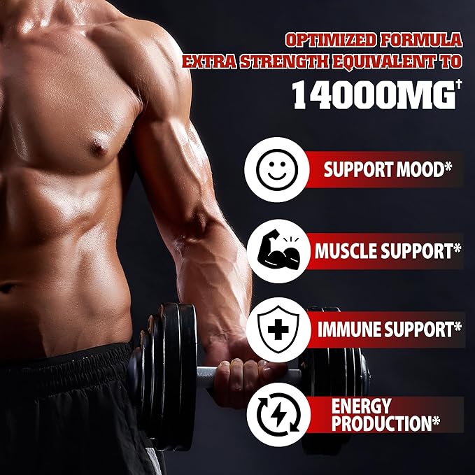 agobi 11in1 Testosterone Supplement for Men 14000mg Equivalent 120 Vegan 2 Months