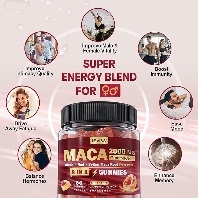 Sugar Free Maca Root Filled Gummies 2000mg for