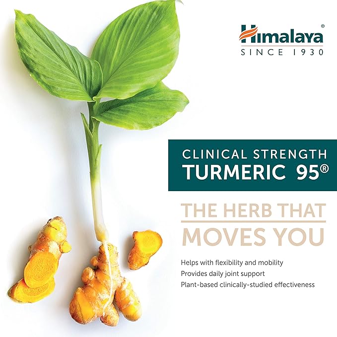 Himalaya Turmeric 95 Supplement with Curcumin/Curcuminoids, 600 mg, 30 Capsules, 30 Day