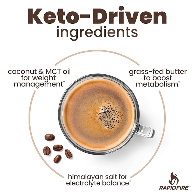 Ketogenic Creamer with MCT Oil for Coffee or Tea, Supports Energy and Metabolism, Weight Loss, Ketogenic Diet 8.5 oz. (20 servings)