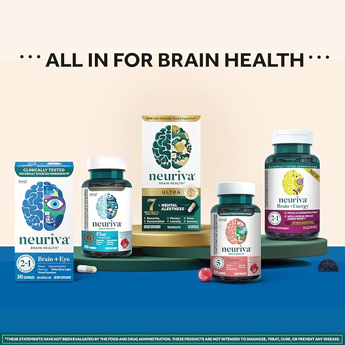 NEURIVA Brain + Eye Supplement 30ct Capsules
